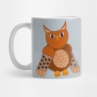 Wise Great Horned Owl Graphic Mug